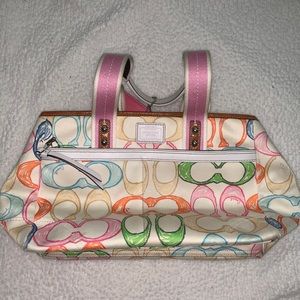 Authentic Coach Multi Colored Purse